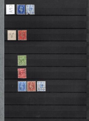 collection-of-gb-perfins-on-double-sided-page