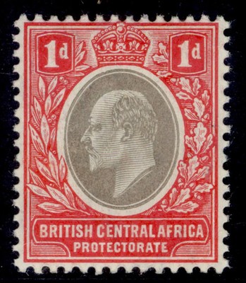 nyasaland-bca-edvii-sg68-1d-grey-carmine-nh-mint-cat-12