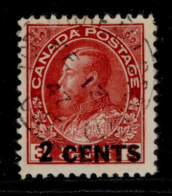 canada-gv-sg264-2c-on-3c-carmine-very-fine-used-cat-65-cds