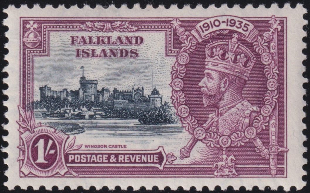 falkland-islands-1935-1-kgv-silver-jubilee-with-flagstaff-on-right-hand-turret