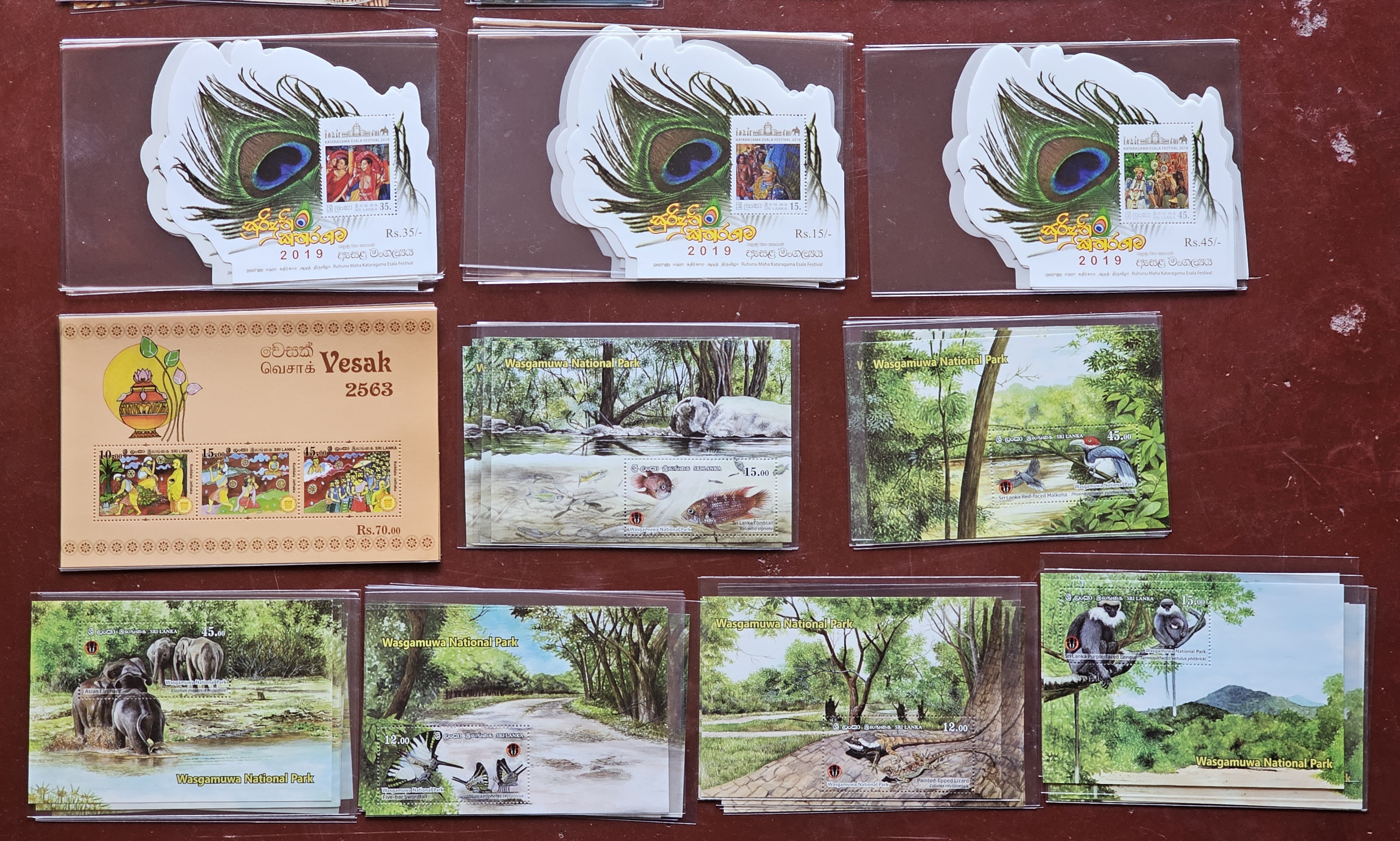 sri-lanka-2019-year-pack-complete-set-of-total-17-souvenir-miniature-sheets