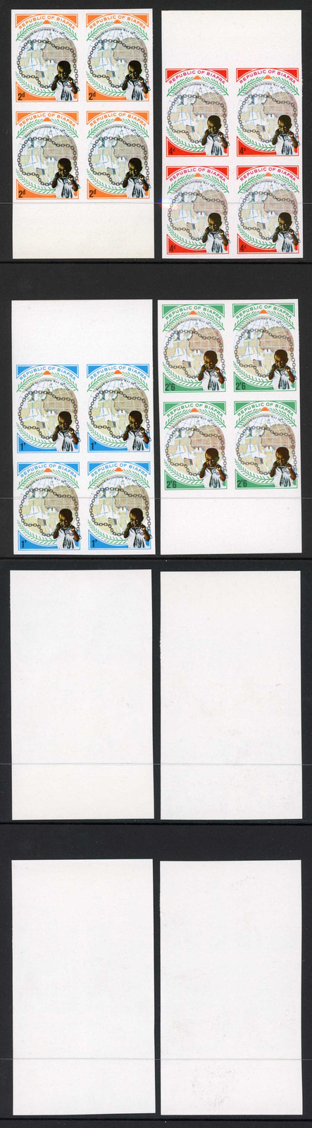 biafra-nigeria-sg35-8-1969-2nd-anniversary-u-m-imperf-plate-proof-blocks-of-46