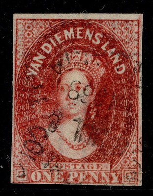 australia-tasmania-qv-sg29-1d-carmine-fine-used-cat-35
