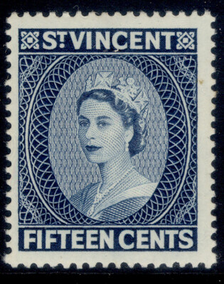st-vincent-qeii-sg195-15c-deep-blue-lh-mint