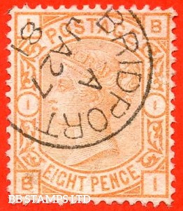 sg-156-j91a-bi-8d-orange-a-fine-27th-january-1881-bridport-b94145