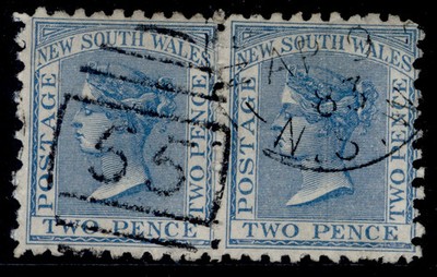 australia-new-south-wales-qv-sg224a-2d-pale-blue-fine-used-perf-10-pair