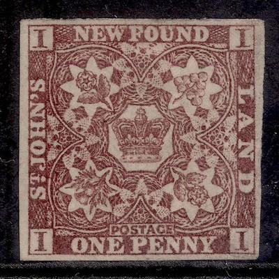 canada-newfoundland-qv-sg16-1d-chocolate-brown-unused-cat-350