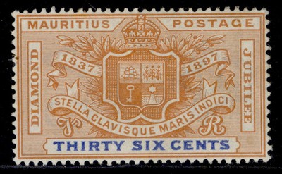 mauritius-qv-sg133-36c-orange-ultramarine-lh-mint-cat-18