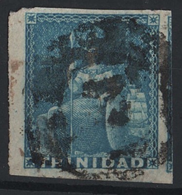 trinidad-1852-1d-thin-white-paper-4-huge-margins-2nd-issue-gu-sg15