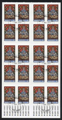 australia-sg3526a-2010-christmas-self-adhesive-pane-fine-used