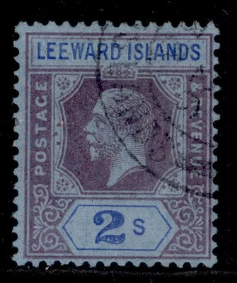 leeward-islands-gv-sg74-2s-purple-blue-blue-fine-used-cat-50