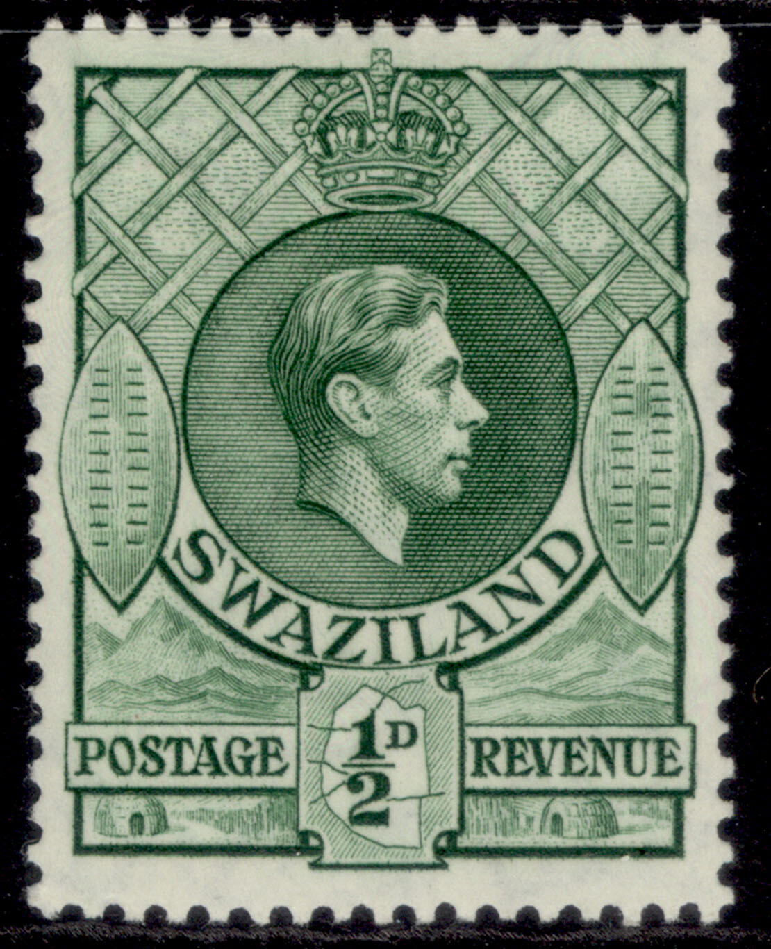 swaziland-gvi-sg28-d-green-m-mint