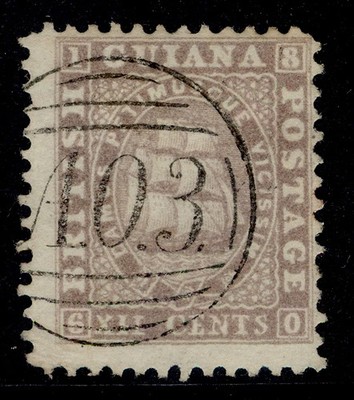 british-guiana-qv-sg65a-12c-grey-lilac-fine-used-cat-100