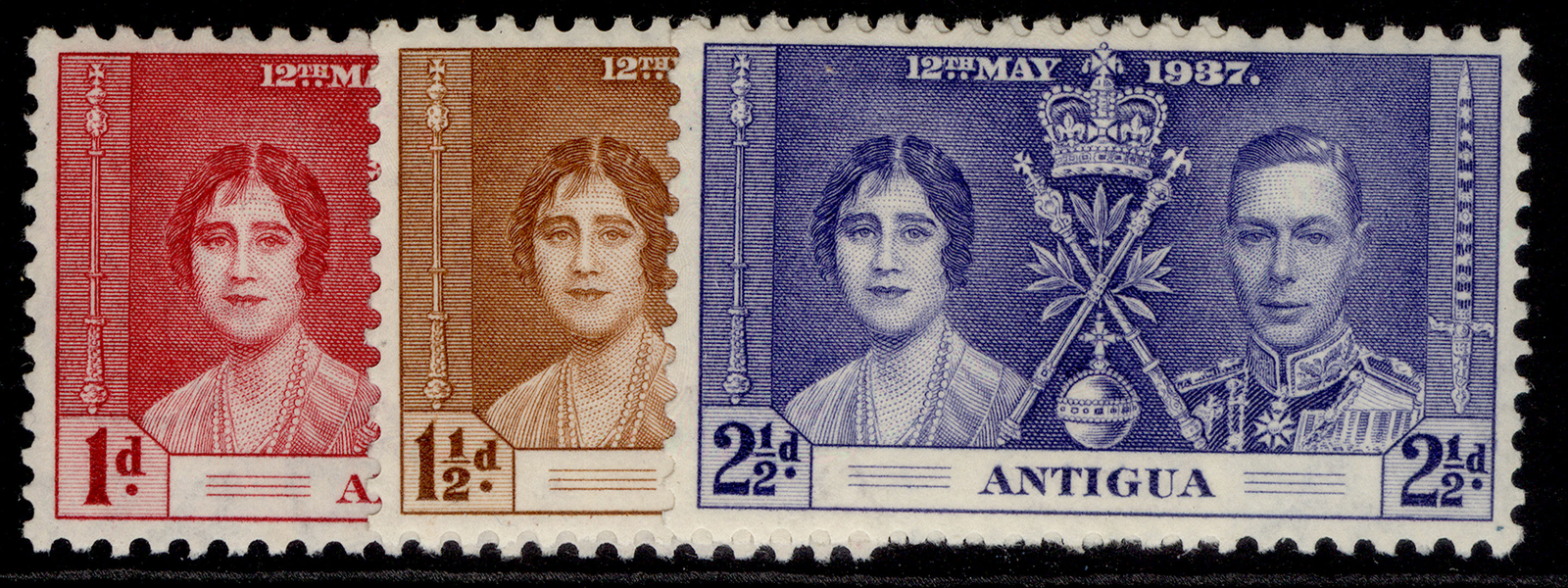 antigua-gvi-sg95-97-1937-coronation-set-m-mint