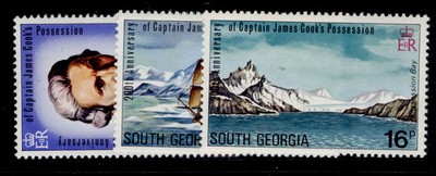 falkland-islands-south-georgia-qeii-sg43-45-1976-captain-cook-set-nh-mint