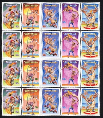 australia-sg2818a-2007-circus-under-the-big-top-block-of-20-u-m