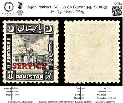 6984-pakistan-sg-o31-8a-black-1949-sc-o31-mi-d32-used-c25