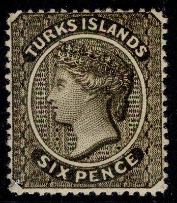turks-caicos-islands-qv-sg51-6d-olive-black-m-mint-cat-160