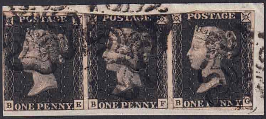 qv-sg2-1840-plate-8-strip-of-3-letters-b-e-b-f-b-g-on-piece-black-mx