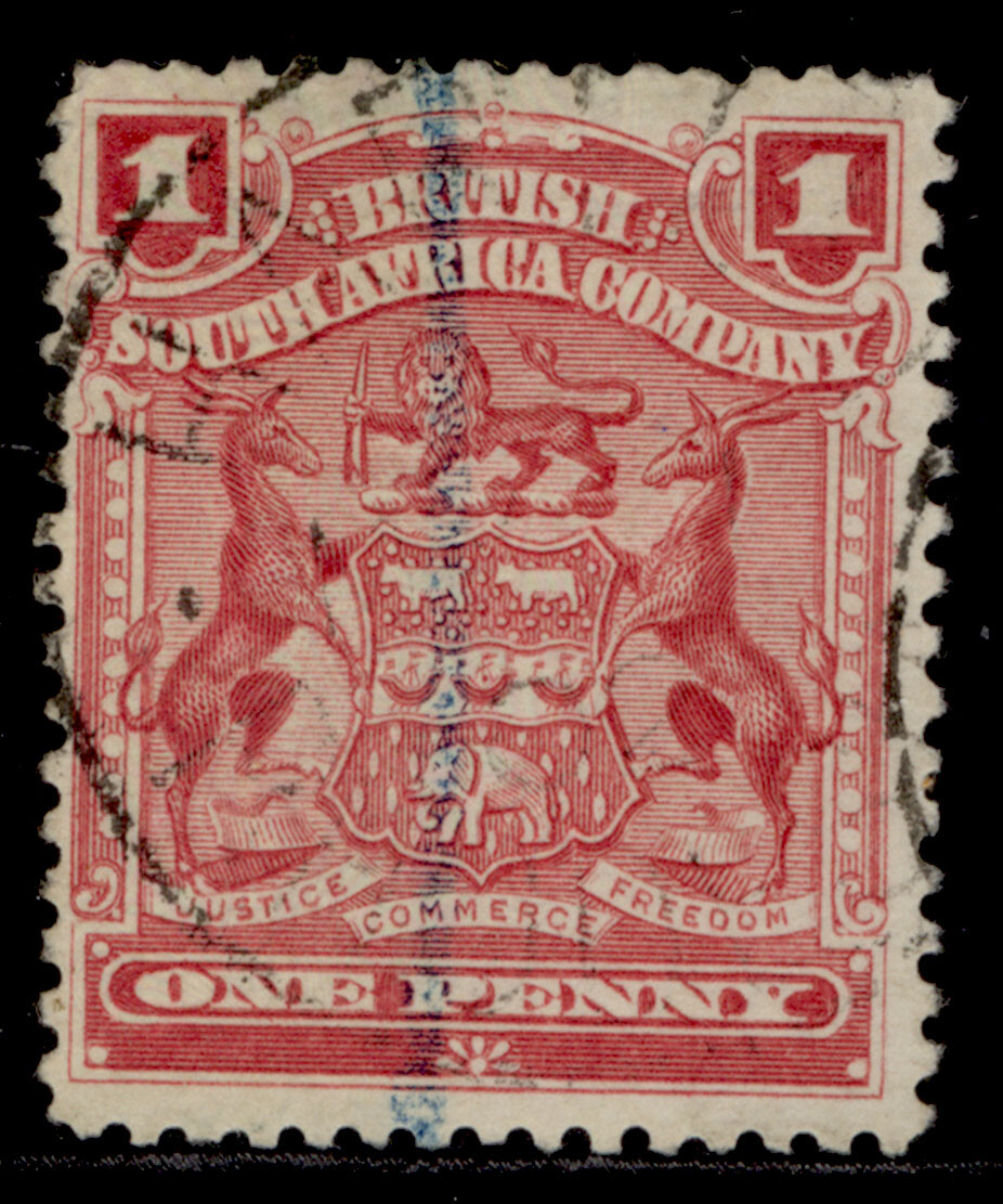 rhodesia-qv-sg77-1d-rose-used