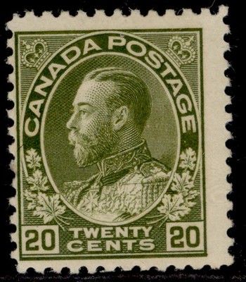 canada-gv-sg212-20c-olive-green-nh-mint-cat-45