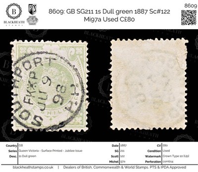 8609-gb-sg211-1s-dull-green-1887-sc-122-mi97a-used-c80