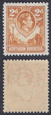 northern-rhodesia-sg31-2d-yellow-brown-m-m-cat-50-pounds