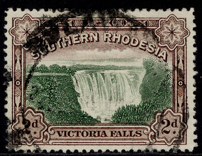 southern-rhodesia-gv-sg29-2d-green-chocolate-fine-used