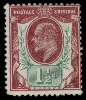 gb-edvii-sg287-spec-m10-1-1d-reddish-purple-bright-green-m-mint-cat-45