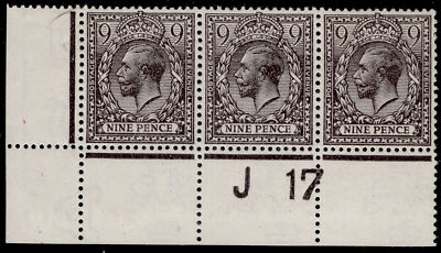 gb-gv-sg392-spec-n29-2-9d-pale-agate-lh-mint-cat-95-strip-control-j17-perf