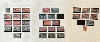 gibraltar-sg121-131-1938-51-kgvi-defins-most-additional-perfs-shades-used