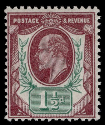 gb-edvii-sg287-spec-m10-4-1d-dull-reddish-purple-green-nh-mint-cat-55