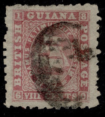 british-guiana-qv-sg95-8c-pink-used-cat-48