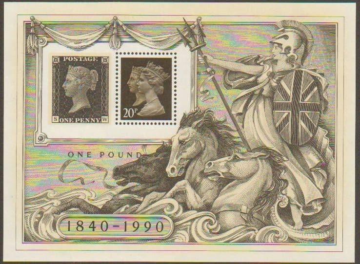 ms1501-1990-penny-black-miniature-sheet-centred-cream-unmounted-mint