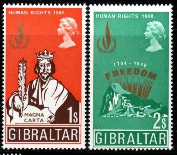 gibraltar-sg229-30-1968-human-rights-year-mnh