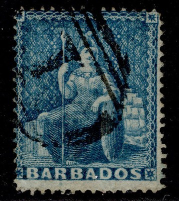 barbados-qv-sg19-1d-blue-used-cat-90