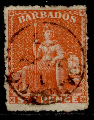 barbados-qv-sg50-6d-orange-vermilion-fine-used-cat-32-cds