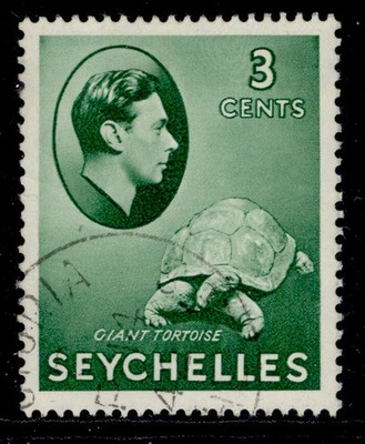 seychelles-gvi-sg136-3c-green-fine-used
