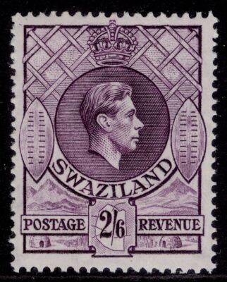 swaziland-gvi-sg36b-2s-6d-reddish-violet-lh-mint-cat-25-perf-14x13