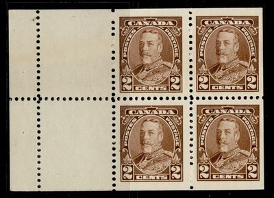 canada-gv-sg342b-2c-brown-booklet-pane-of-4-2-labels-nh-mint-cat-70