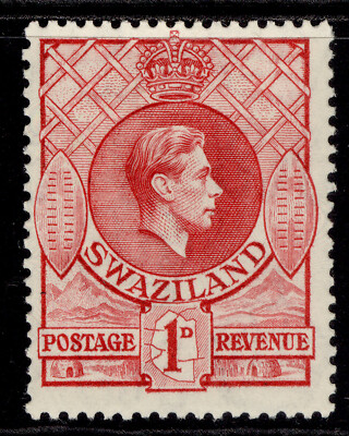 swaziland-gvi-sg29-1d-rose-red-m-mint