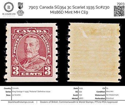 7903-canada-sg354-3c-scarlet-1935-sc-230-mi186d-mint-mh-c9