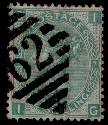 gb-qv-sg117-1s-green-plate-7-used-cat-90-ireland-ig