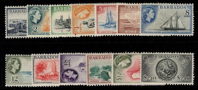 barbados-qeii-sg289-301-1953-61-complete-set-nh-mint-cat-80