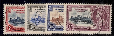 st-kitts-nevis-gv-sg61-64-1935-silver-jubilee-set-fine-used-cat-24-cds
