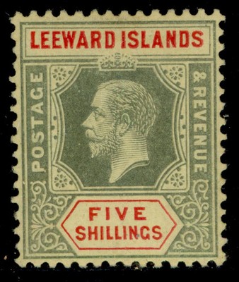 leeward-islands-gv-sg57c-5s-green-red-orange-buff-reverse-lh-mint-cat-130