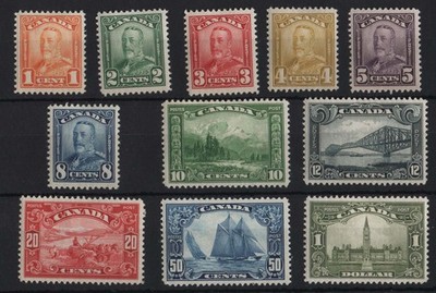 canada-1928-1c-1-set-of-11-vf-mint-sg275-85-c550