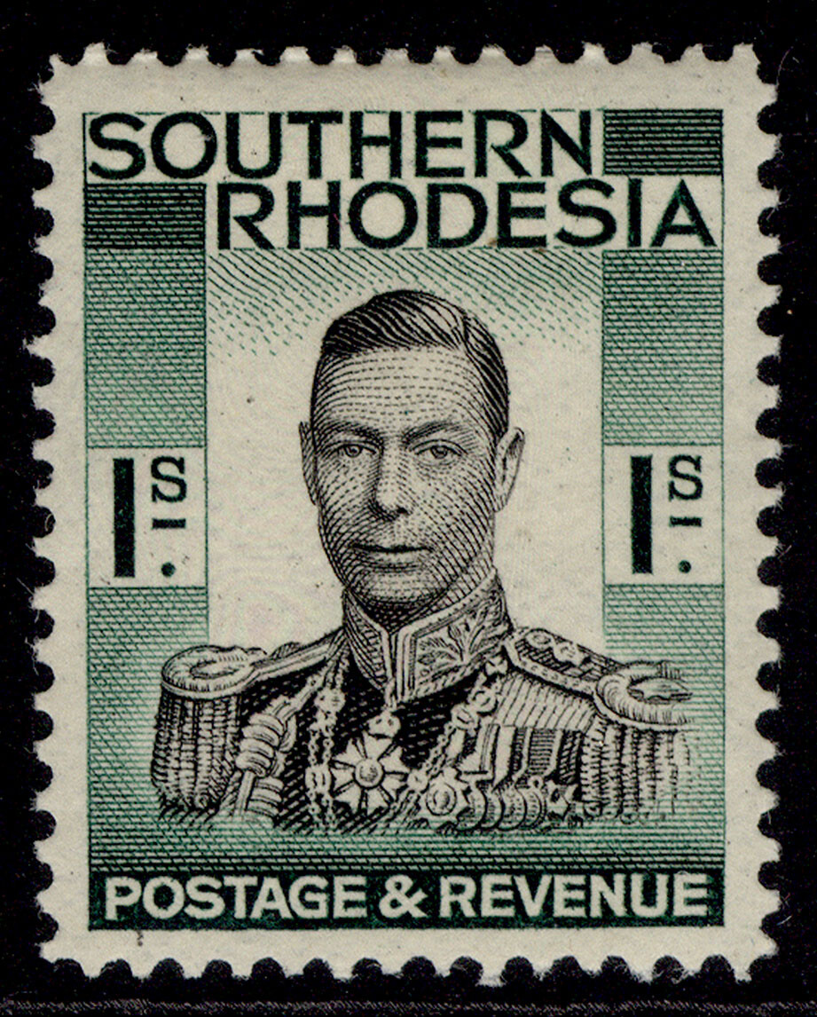 southern-rhodesia-gvi-sg48-1s-black-blue-green-m-mint