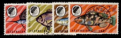 ascension-qeii-sg117-120-1969-fish-set-2nd-series-fine-used