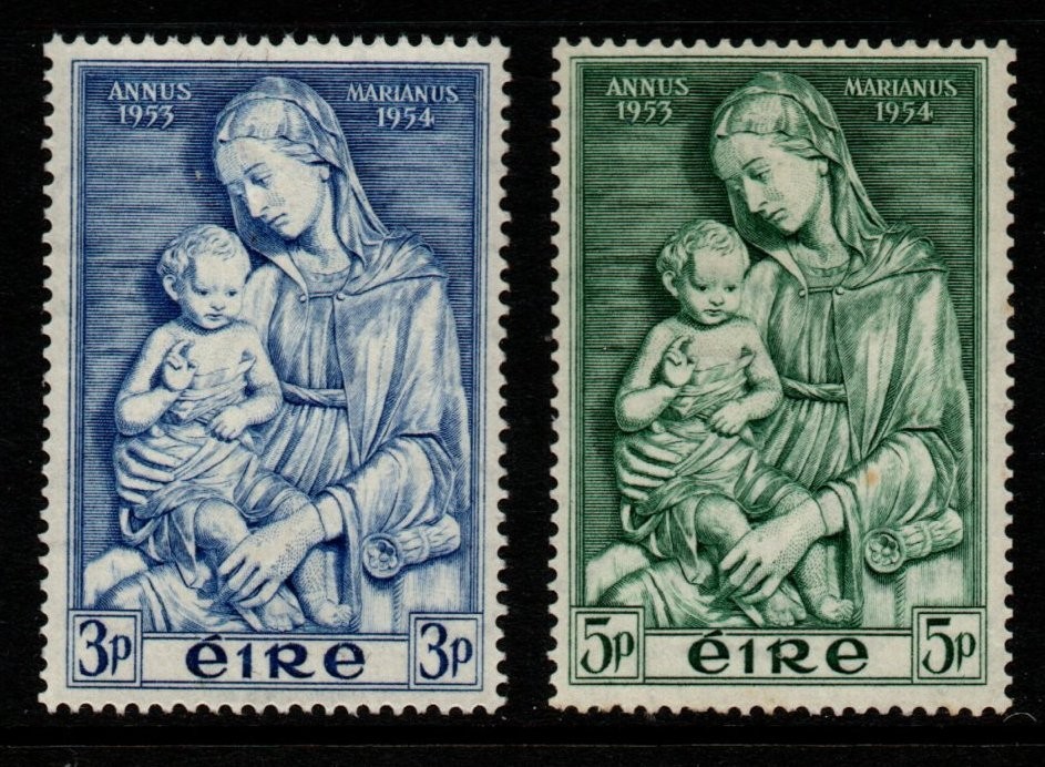 ireland-sg158-9-1954-marion-year-mnh